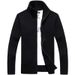 Pure Yiding Sen Autumn Winter Men's Thickened Business Casual Knitted Sweater Stand Collar Pure Cotton Jacket Factory Direct_viptrois.com