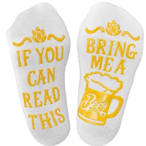 Foot letter-point glue BEER neutral mid-tube English socks_viptrois.com