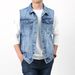 Men's Clothing Autumn Denim Vest Men Retro Trend Jacket Large Size Middle Aged Waistcoat Cotton Multi Pocket Vest Men_viptrois.com