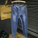 2023 Autumn New Embroidery Fashion Men's Slim Jeans Stretch Comfortable Classic Style Small Feet Denim Trousers Male_viptrois.com