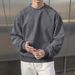 Men's Fleece-Lined Sweatshirt – Oversized Raglan Sleeve Contrast Sportswear Men's Clothing_viptrois.com