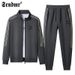 Men's Clothing Spring And Autumn Suit Men's Triangle Letter Fashion Cardigan Jacket Trousers Full Set Sports Leisure Two Piece Suit_viptrois.com