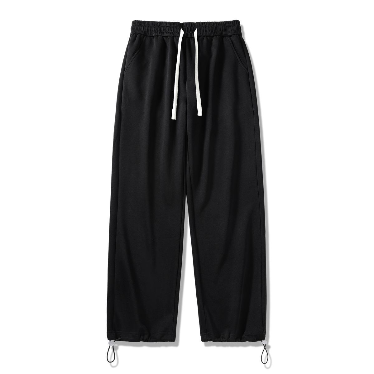Men's Relaxed Fit Heavyweight Cotton Sweatpants With Drawstring Wide-Leg Joggers For Casual Streetwear Fall Winter_viptrois.com