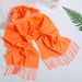 Custom Red Cashmere Gift Annual Meeting Party Versatile Solid Color Tassel Scarf For Women_viptrois.com