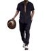 2024 Summer Men's Shirt Casual Loose Short sleeved Long Pants Beach Set_viptrois.com