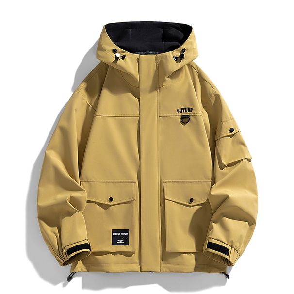 Stormtrooper Men's 2025 Spring Autumn New M-8Xl Loose Workwear Windproof And Waterproof Jacket Hooded Mountaineering_viptrois.com