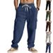 Men's Clothing Men's Heavyweight Corduroy Work Pants Retro Style Multi Pocket Loose Wide Leg Casual Trousers_viptrois.com