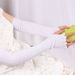 Unisex Long Arm Sleeves For Women, Long Half Finger Gloves, Exposed Finger Gloves, Ruffled Edge Arm Sleeves_viptrois.com