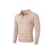 Men’s Button-Up Square Neck Knit Sweater – Spring/Autumn Casual Long Sleeve Pullover_viptrois.com