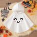 Cross Border Children's Clothing Halloween Children's Plush Cloak Autumn And Winter Style Furry Smiley Hooded Shawl Holiday Costume_viptrois.com