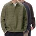 Popular Large Size Knitted Sweater Men's Business Polo Shirt Lapel Cardigan Jacket Trendy_viptrois.com