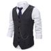 Men's Hunting Clothes British Characters Single-breasted Vest, Men's Suit Vest_viptrois.com