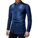 Men's clothing washed long sleeve denim shirt Youth fashion casual simple shirt_viptrois.com
