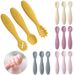 3PCS Cute Baby Learning Spoons Utensils Set Newborn Feeding Spoon Set Toddler Scoop Weaning Cutlery Children‘s Tablewar_viptrois.com
