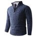 Men's Clothing Men's Autumn Knit Sweater – Half-Zip Pullover (Breathable, Anti-Wrinkle, 4 Sizes, 3 Colors)_viptrois.com