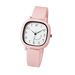 New Jelly Color Square Case Crooked Smiley Face Student Sports Silicone Strap Quartz Watch_viptrois.com