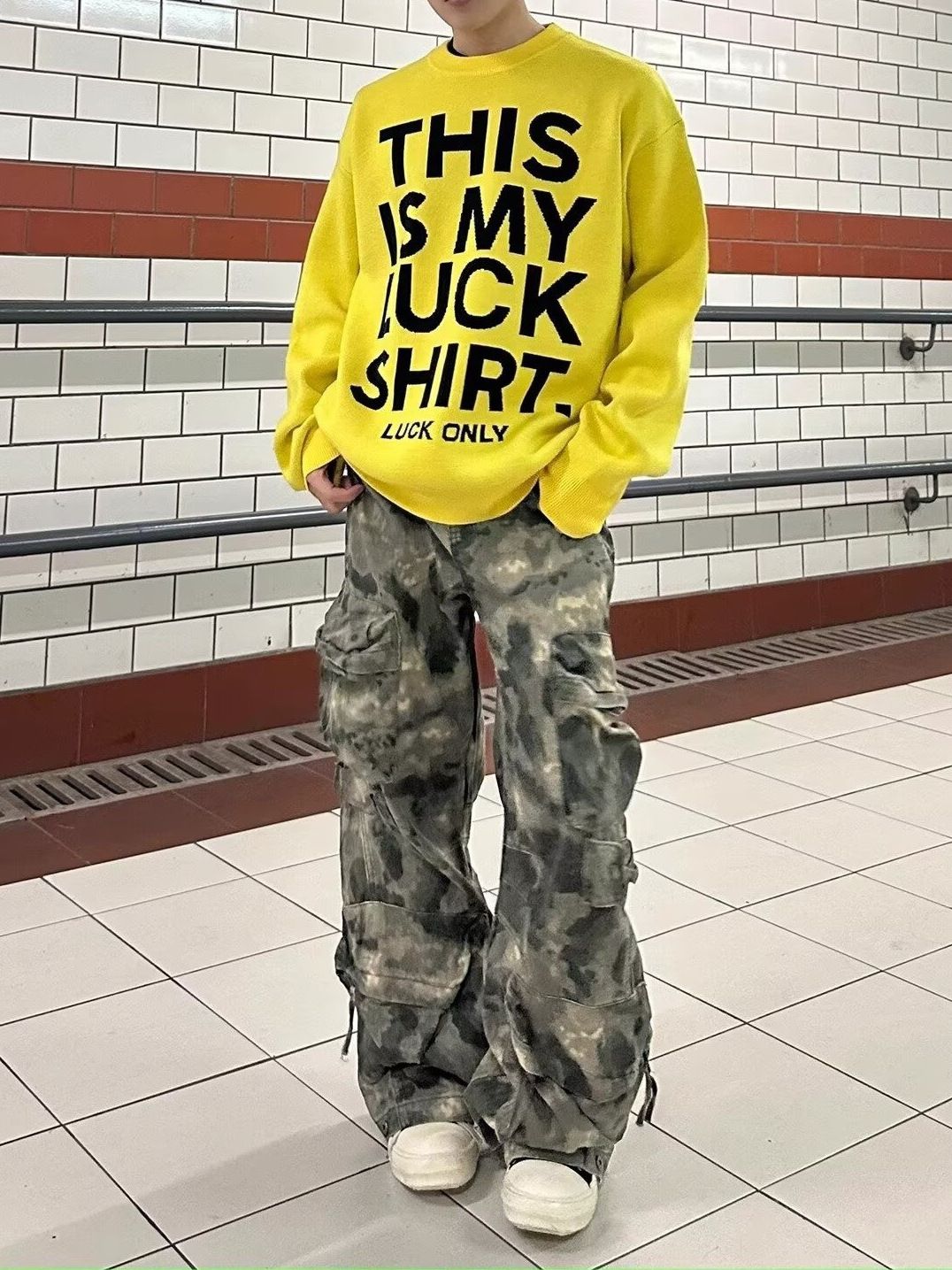 Men's Clothing Spring And Autumn Retro Heavy Camouflage Loose Trousers For Men And Women With Multi Pocket Design Wide Leg Overalls For Men_viptrois.com