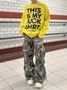 Men's Clothing Spring And Autumn Retro Heavy Camouflage Loose Trousers For Men And Women With Multi Pocket Design Wide Leg Overalls For Men_viptrois.com