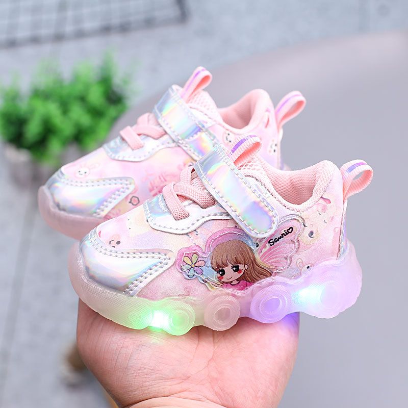 Light Baby Girl Shoes Sports Shoes Spring And Autumn Non Slip Soft Sole Baby Toddler Shoes Princess 0 1 One Year Old 3 Girls_viptrois.com