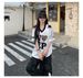 High Street American Leopard Print Summer Heart-shaped Short-sleeve New T-shirt For Men And Women, INS Korean Style_viptrois.com