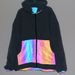 Men's Clothing functional style lambskin double sided wear colorful reflective jacket men and women ins thickened large size coat_viptrois.com