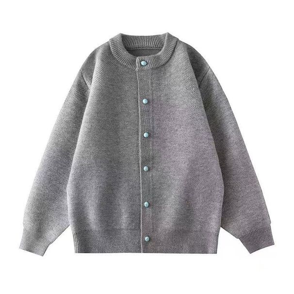 Dengjie Men's Cardigan Knitted Sweater Winter Turquoise Button Thickened Warm New Chinese Style Jacket_viptrois.com