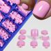 100 Pieces Of Solid Color Toe Wear Nail Tips Simple Advanced Ladies Boxed Toe Nail Art Nail Tips_viptrois.com