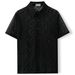 Men's Clothing Hong Kong Style Hollow Short Sleeved Thin Shirt Men's Summer Niche Design Lace Casual Half Sleeved Shirt A0405_viptrois.com