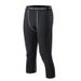 Men's clothing Four seasons new outdoor fitness running tight capri pants men's basketball football quick dry_viptrois.com
