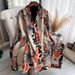 Unisex Scarf Fashion Printed Scarf Thickened Warm Cashmere Exterior Shawl Fashionable All-match Color Matching Daisy Flower Scarf_viptrois.com