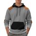 Men’s Jacquard Patchwork Hoodie – Oversized Pullover With Drop-Shoulder & Kangaroo Pocket (S-XXXL,Anti-Pilling, Unisex Adaptable)_viptrois.com