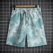 Men's Hawaiian Shirt And Swim Trunks Set, Beach Vacation Short Sleeve Shirt With Matching Board Shorts, Tropical Floral Print_viptrois.com