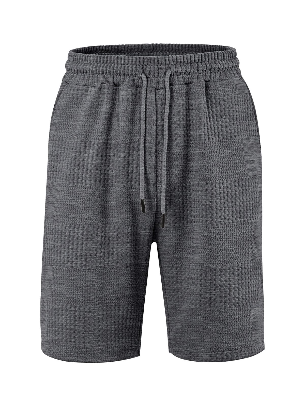 Men's Clothing Loose Large Horizontal Striped Jacquard Fabric Men's Casual Shorts Beach Pants_viptrois.com