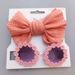 Children's Sunglasses Headband Set Daisy Baby Cartoon Toy Sunflower Sunshade Glasses Solid Color Hollow Hairband_viptrois.com
