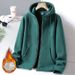 Couple Fleece Fleece Cardigan, Fleece Thickened Windproof Austrian Fleece Sweater Jacket_viptrois.com