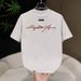 2026 New Embroidered Short Sleeve T Shirt For Men, Summer Round Neck Loose Fit Trendy Casual Top_viptrois.com