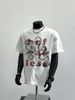 Back Pattern American Half White Summer Loose Versatile T-shirt Trendy Brand 230G Pure Cotton Short Sleeve_viptrois.com