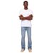 Men's Classic Straight Leg Denim Jeans | Vintage Washed Non-Iron Cotton Trousers With Fading Details_viptrois.com