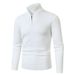 Men’s Zip-Neck Sweater – Premium Knit Pullover, Relaxed Fit & Machine Washable (M-3XL, Winter Casual Style)_viptrois.com