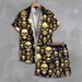 Men's Clothing Floral Beach Short Sleeve Casual Loose Shirt Shorts Suit_viptrois.com