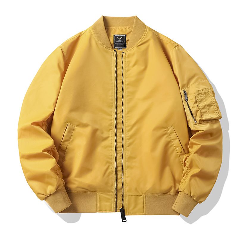 Men's Bomber Jacket - Windproof & Quilted Lining Flight Jacket For Men, Slim Fit, Lightweight & Warm, All-Season Casual Outerwear_viptrois.com