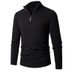 Pure Cross-Border Trade Plus Men's Half-Zip Knitwear European Size Trendy Vertical Striped Base Sweater_viptrois.com