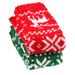 Unisex Warm half-finger gloves knitted acrylic deer cuff for Christmas Day medium length men and women_viptrois.com