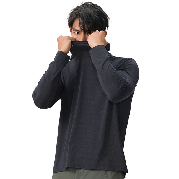 Men's Clothing Autumn New Nylon Men's Outdoor Lightweight Breathable Casual Sports Long Sleeved T Shirt Quick Drying Top Hooded Sweatshirt_viptrois.com