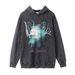 Celebrity Poster Character Men's Ins Washed Vintage Hip-Hop Loose Frayed Pullover Hoodie_viptrois.com