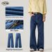Men's Clothing Vintage Dyed Washed Flared Jeans 12.9 Oz Unisex Trendy Casual Trousers For Men_viptrois.com