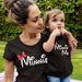 2024 New Cartoon Cute Parent Child Wear Pattern Women's Printed T Shirt Short Sleeve_viptrois.com