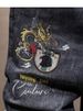 Men's Clothing Summer Thin Ripped Black Embroidered Denim Shorts Men's Shorts Elastic Mid Length Pants Trendy Horse Pants_viptrois.com