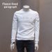 Pure Pure Men's Autumn Winter Slim Fit Sweatshirt 2024 New Korean Version Youth Round Neck Fleece Lined Thickened Long Sleeve Top_viptrois.com
