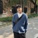 Pure Cross-Border Hot-Selling European Plus Size Mink Velvet Gradient Knitted Sweater Men's Cardigan Jacket Autumn Winter_viptrois.com